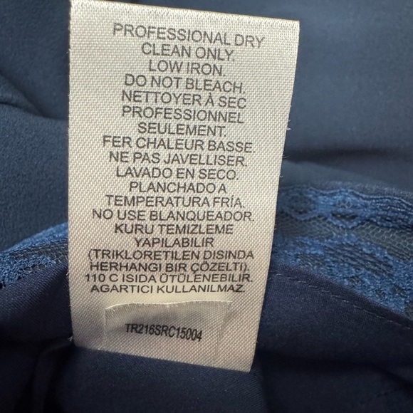 Tibi Bell Sleeve Sheath Dress Midnight Navy Blue Size 10 Office Career Cocktail - Picture 11 of 12